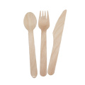 Customized one time disposable wooden tableware forks  flatware cutlery set